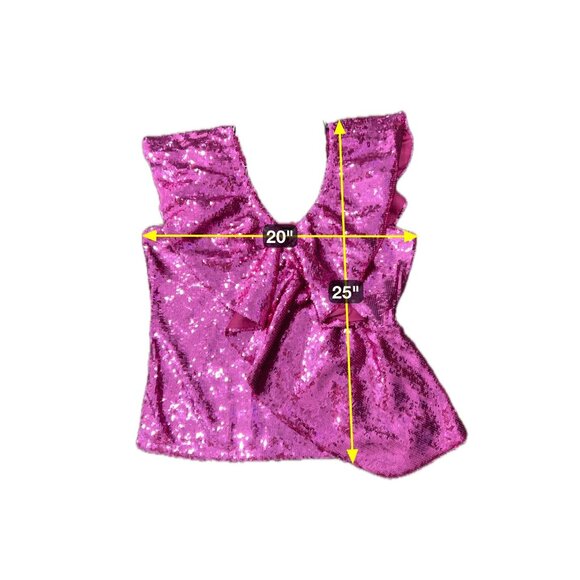 INC Womens Magenta Sequined Ruffled Sleeveless V Neck Top SZ XLarge - Picture 8 of 10